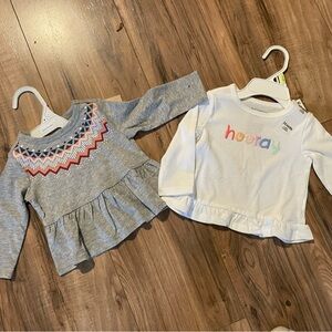 Western Shirt and White Long Sleeve Tees with Unique Designs lot